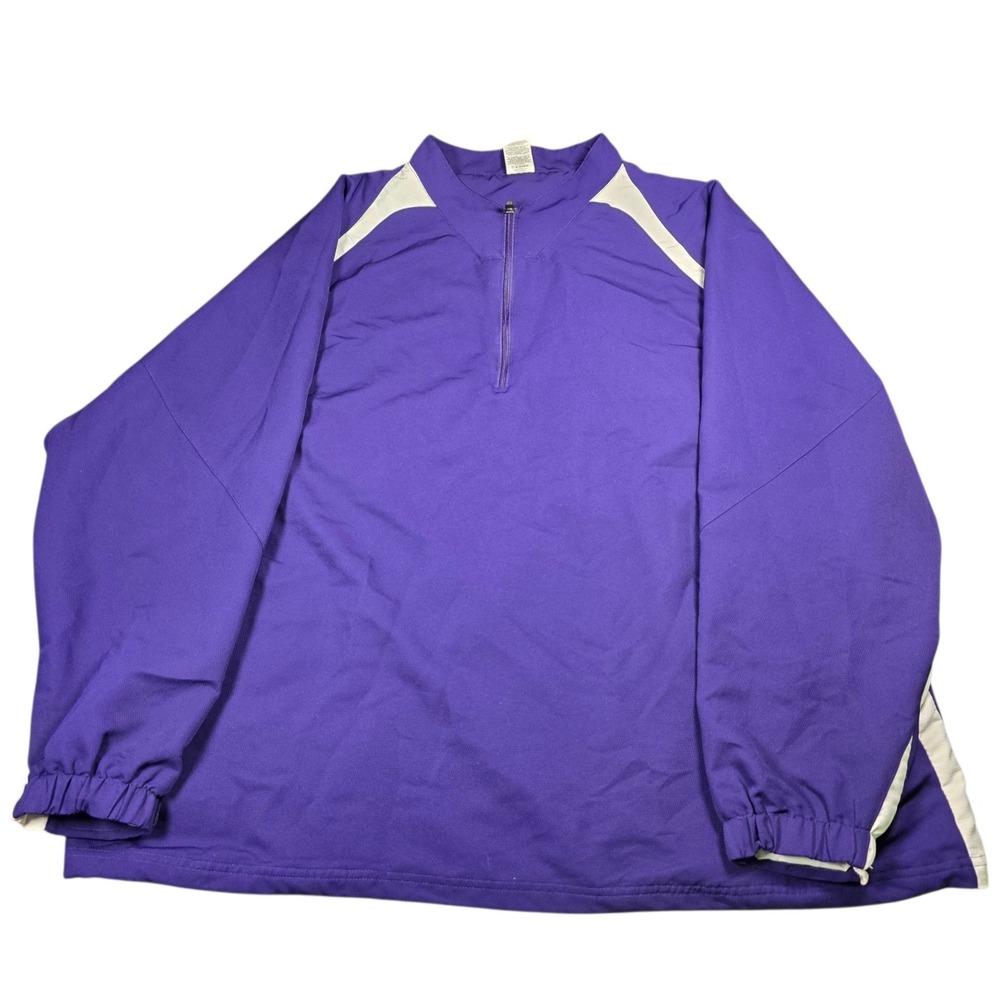 Russell Athletic Mens 3XL Purple 1/4 Zip Windbreaker Pullover Jacket S30WOMK